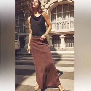 Zara Chocolate Brown Maxi Skirt
